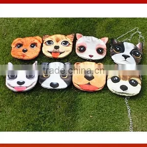 Wholesale 3D Animal Cat Face Chain Shoulder Bag/3D Cat Face Printing Knapsacks/ 3D Animals Handbags For Women thumbnail-2
