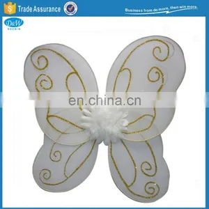 White Golden Butterfly Wings Dresses Accessory for Adults Party thumbnail-1