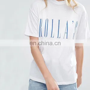 Latest Wholesale Custom Women Pima Cotton Plain no Brand T-shirt thumbnail-4