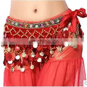 Egyptian Style Sequins Shiny Women Belly Dance Hip Scarf Belts Y-2041# thumbnail-2