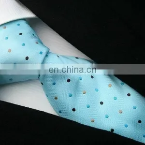 Silk Navy and White Dot Casual Mens Tie thumbnail-1