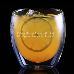 2018 Hot Selling Reusable Heat Resistant Clear Double Wall Glass Coffee Cup thumbnail-3
