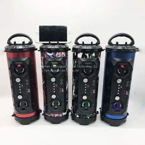 Ultra Bass 5 Inch Bazooka Style Surround Blue Tooth Wireless Powered Speaker With LED Lights thumbnail-4