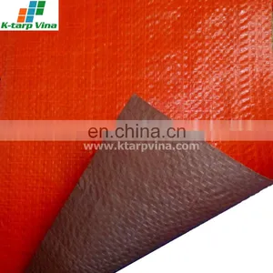 ORANGE/SILVER TARPAULIN # CANVAS # BACHE #115 GSM - MEDIUM DUTY TARPS thumbnail-1