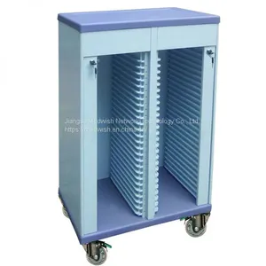 AG-CHT005 Competitive Price Hospital ABS Record Cart Patient File Trolley On Wheels thumbnail-1
