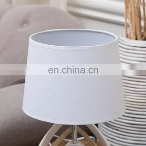 Simple Geometry Custom Restaurant Table Decoration Ceramic Base Cheap Nordic Bedside Lamps for Hotel thumbnail-2