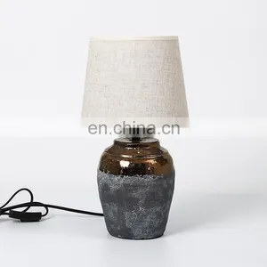 Top Sale European Hotel Bedside Light Custom Logo Home Decor Antique Ceramic Lamp thumbnail-3