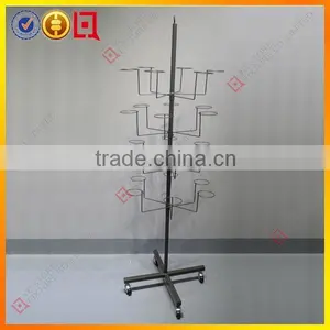 Metal Wire Rotating Hot Sell 4-Tier Metal Hat Rack thumbnail-3