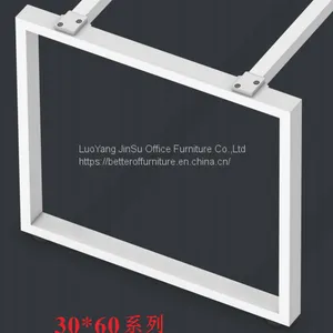 Full Set Modular 3 Person Office Desk for Work Space Workstation 3060 Steel Tube thumbnail-3
