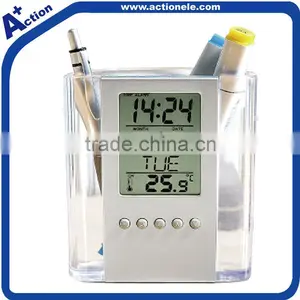 Transparent Penholder Alarm Clock thumbnail-1