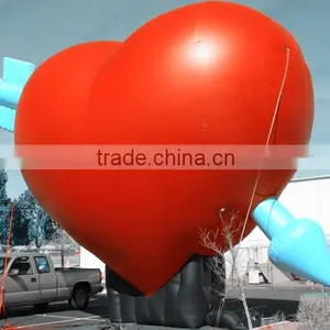 Giant Inflatable Love Heart Inflatable Red Heart Air Balloon thumbnail-1