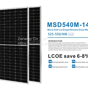 Zonergy 525w 530w 535w 540w 545w 550w Solar Cells Panel Monocrystalline Mono Power Oem Price thumbnail-1