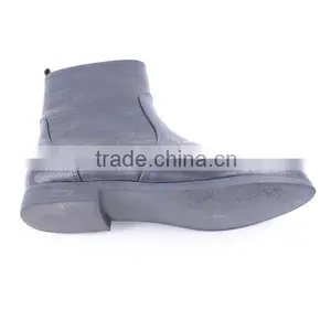 Factory Promotion Wholesale Patchwork Women Flat Ankle Boots With Side Zipper thumbnail-6