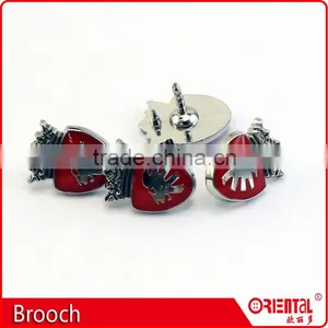 Enamle Lion Logo Metal Badge Straight Brooch Pin for Men thumbnail-4
