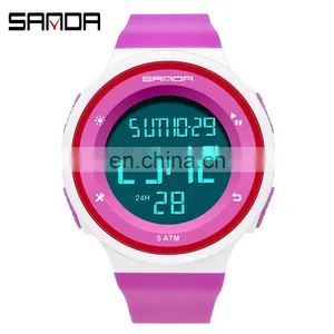 Sanda 2001 Cool Electronic Watches for Ladies Men LED Luminous Waterproof Functional Sport Digital Watch thumbnail-3