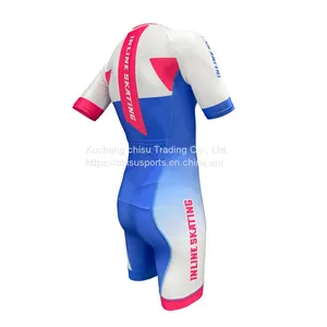2022 Factory OEM ODM Excellent Quality Customized Inline Speed Skating Cut Resistant Suit Teamwear Custom Custom Speed Skating Suit Skin Suit Custom Speed Skating Suit thumbnail-5