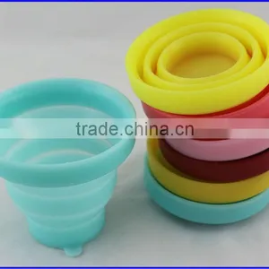 Durable Soft and Flexible Candy Color Collapsible Silicone Novelty Travel Mug thumbnail-1