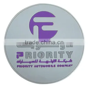 Round Promotion Silicone Rubber Coaster, PVC Mug Coaster for Mid-east thumbnail-1