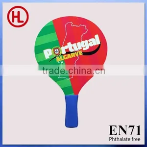 Portugal Hot Sale Custom Sticker Printing Wooden Beach Tennis Racket /beach Bat /beach Paddle Set With Beach Ball Wholesale thumbnail-2