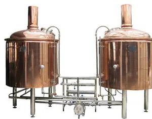 Copper Brewing Equipment for Craft Beer Production With CIP Cleaning System thumbnail-5