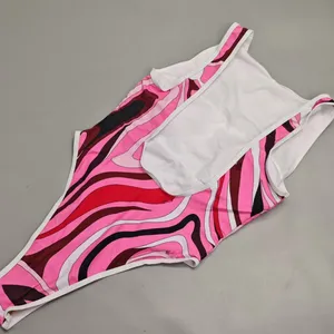 High Neck Famous 2 Piece Swimsuit Open Back Sexy Women Design Swimwear With Beachscarfs thumbnail-5