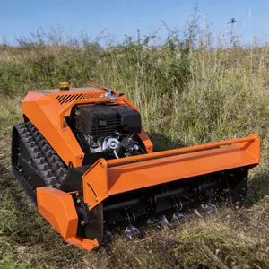 Robot Lawn Mower Zero Turn Flail Mower 800mm Cut 40 Degree Slope Remote Control for Football Field thumbnail-1