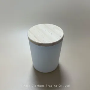 8oz 10oz 15oz Amber Black Clear White Candle Jar With Wooden Lid Empty Candle Jar Glass With Metal Lid thumbnail-1