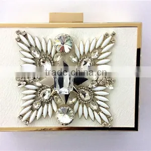 Fashion Ladies Pretty Acrylic Diamond Embellished Acrylic Designer Bag thumbnail-1
