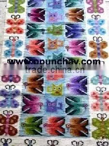 Woven Wool Tapestry / Woven Wool Rug / Woven Wool Runner / Woven Wool Wall Decor 5x2 Feet Peru thumbnail-1