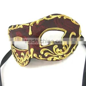 Manufacture Cheap Wholesale Plastic Halloween Party Face Mask Cheap Black Party Mask thumbnail-3