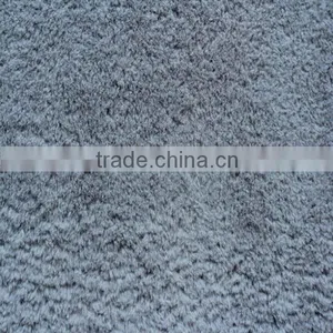 100%polyester Fake Rabbit Fur Fabric Ladies Winter Coats Fabric Grey Fabric thumbnail-4