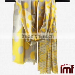 100% 80s Lightweight Large Fine Wool Super Soft Women's Fashion Sacrf Shawl thumbnail-3