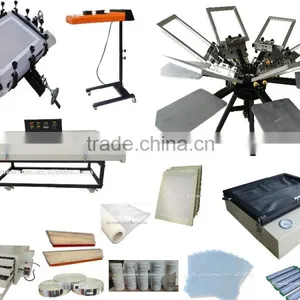 Multicolor 6 Color & Page and Screen Printer Aluminum Plate Type Manual Silk Screen Printer With All Screen Printing Kits thumbnail-1
