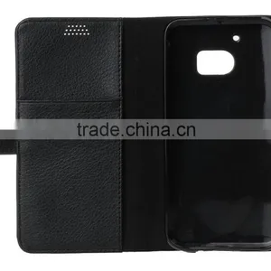MMT Flip Leather Case for HTC M10 Wallet Cover With Card Slot Photo Frame PU Wallet Case Litchi Grain Style MT-5664 thumbnail-6