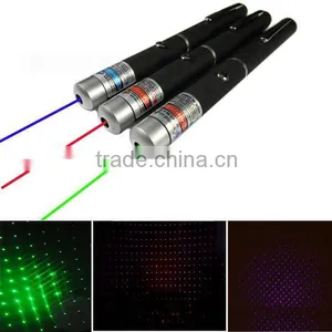 2in1 5mw Green Red Purple Blue Laser Pointer Pointers Starry Star Beam Point Pen Pens Stylish Disco Party Stage 532nm 650nm 405n thumbnail-1