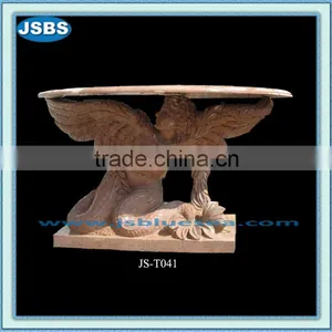 Garden Stone Table With Statue Base thumbnail-1