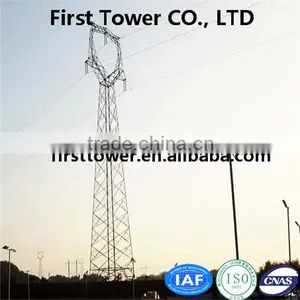 High Quality Galvanized Single Loop Transmission Line Tower thumbnail-1