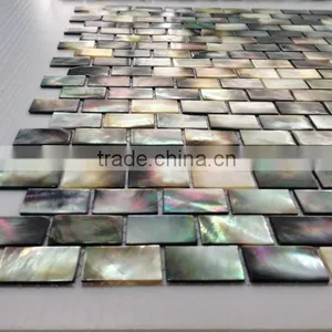 12"x12" Black Lip Mother of Pearl Shell Mosaic Supplier's Choice thumbnail-1