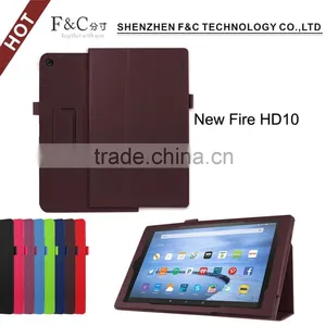 Wholesales Ultra Slim Smart Leather Case Cover Case for 2015 Kindle Fire HD 10 thumbnail-2