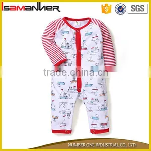 Bulk Long Sleeve Bubble Romper Printed Vessel Comfort Cotton Baby Wear thumbnail-3