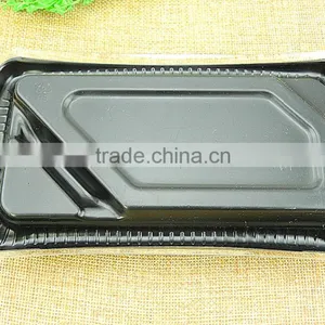 OPS Plastic Disposable Embossing Sushi Box Container Tray With Clear Lid thumbnail-4