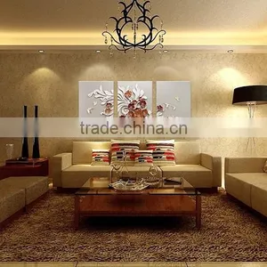 2015 Wall Hanging Fine Figurine Style and Handmade Flower Painting thumbnail-6