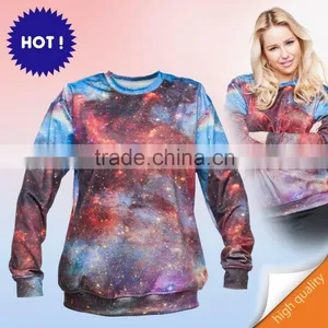 Custom Sublimation Galaxy Nebula 3d Digital Print Fullprint Crewneck Sweatshirt Spring Autumn Unisex Custom Oversized Pullover thumbnail-6
