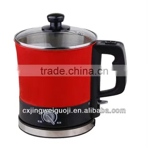 1.5L Versatile Stainless Steel Electric Noodle Cooker Water Kettle With Swivel Base thumbnail-1