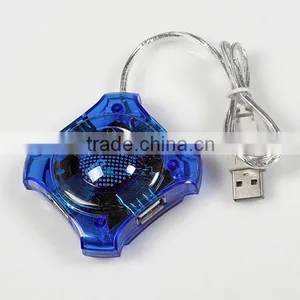 Transparent USB Light Up Smart Button USB HUB For PC thumbnail-1