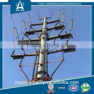 132KV Hop Dip Galvanized Electrical Power Transmission Steel Pole thumbnail-2