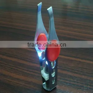 Newest Stainless Steel LED Eyebrow Tweezer thumbnail-1