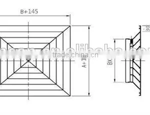 2015 High Quality Aluminum Alloy Square Ceiling Air Diffuser thumbnail-6
