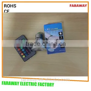 3w Colorful Led Magic Bulb With Remote/ Colorful 3w Rgb Ceiling Light thumbnail-1