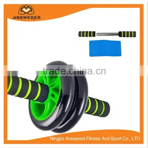 Ab Wheel Roller With Knee Supporter Two Wheel Stainless Rod thumbnail-1
